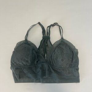 Aerie Green Longline Bralette with Adjustable Straps